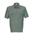 Havep overhemd korte mouw Basic Chambray groen